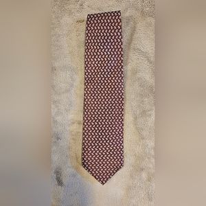 INDIAN HERITAGE Adult Elephant Burgundy Silk Necktie